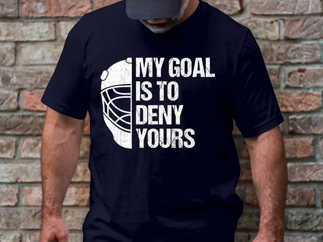 WZJHCL Hockey-Torwart Reisetasche – Motiv: My Goal Is To Deny Yours, 23x17x5 Cm, Aus Segeltuch Mit Reißverschluss
