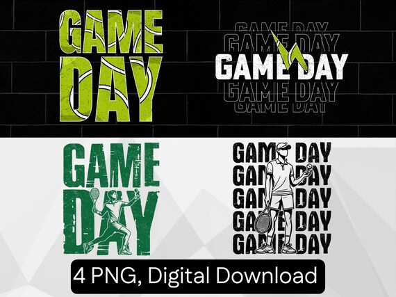 Tennis Game Day PNG Digital Download