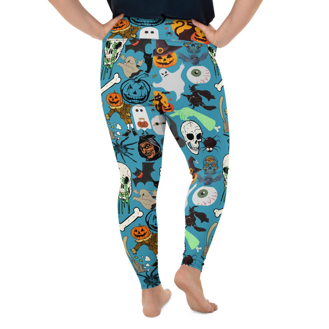 Halloween leggings women plus size / Halloween leggings plus Etsy