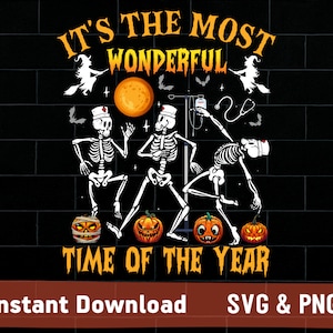 es la época más maravillosa del año SVG, PNG, es la época más maravillosa del año enfermera bailando el poste Halloween png, svg