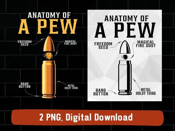 Anatomy of a pew anatomy PNG, (Digital Download)