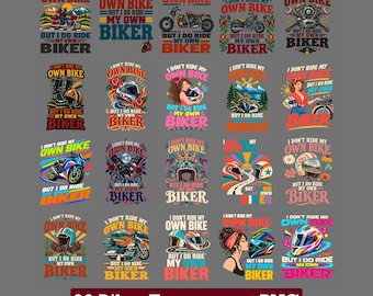 Biker PNG Bundle Motorcycle Couple Designs Sublimation Cricut Digital Download