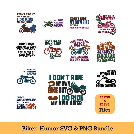 Motorcycle Biker SVG PNG Bundle Relationship Humor Digital Download