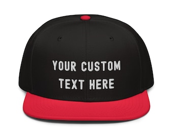 Op maat geborduurde snapback-hoed, pet met gepersonaliseerd logo
