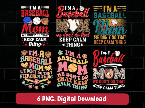 Im a baseball mom PNG bundle: we don't do that keep calm thing leopard vintage design (digital download)