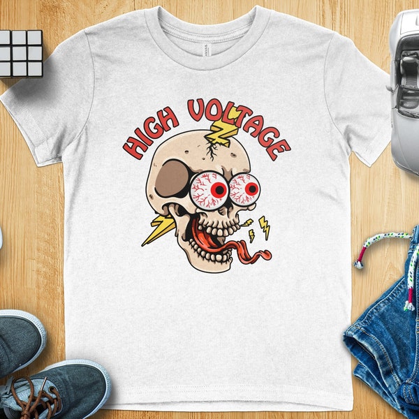 High voltage shirt, funny lineman shirt, funny electrician shirt, lineman gifts, high voltage skull tshirt, tank top, kids tees, men shirts
