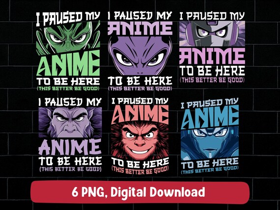 Anime Bigfoot Alien Robot PNG Bundle: Funny Design (Digital Download)