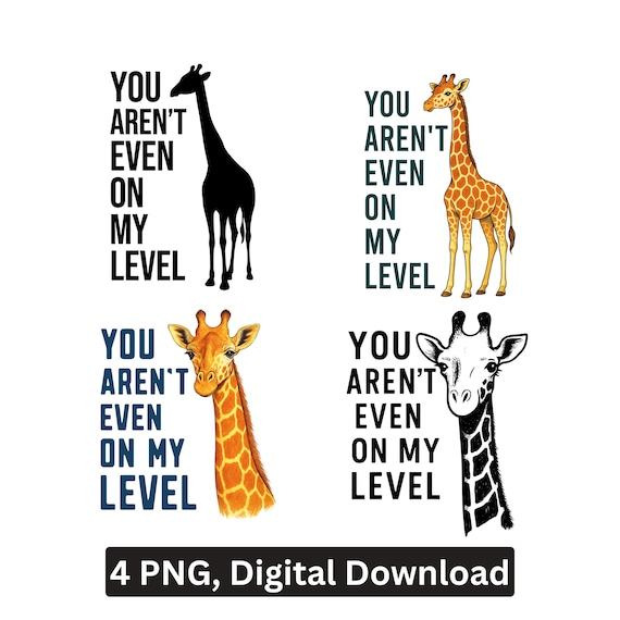 Funny Giraffe PNG bundle Sarcastic Quote Tall Animal Sublimation Cricut Printable Digital Download