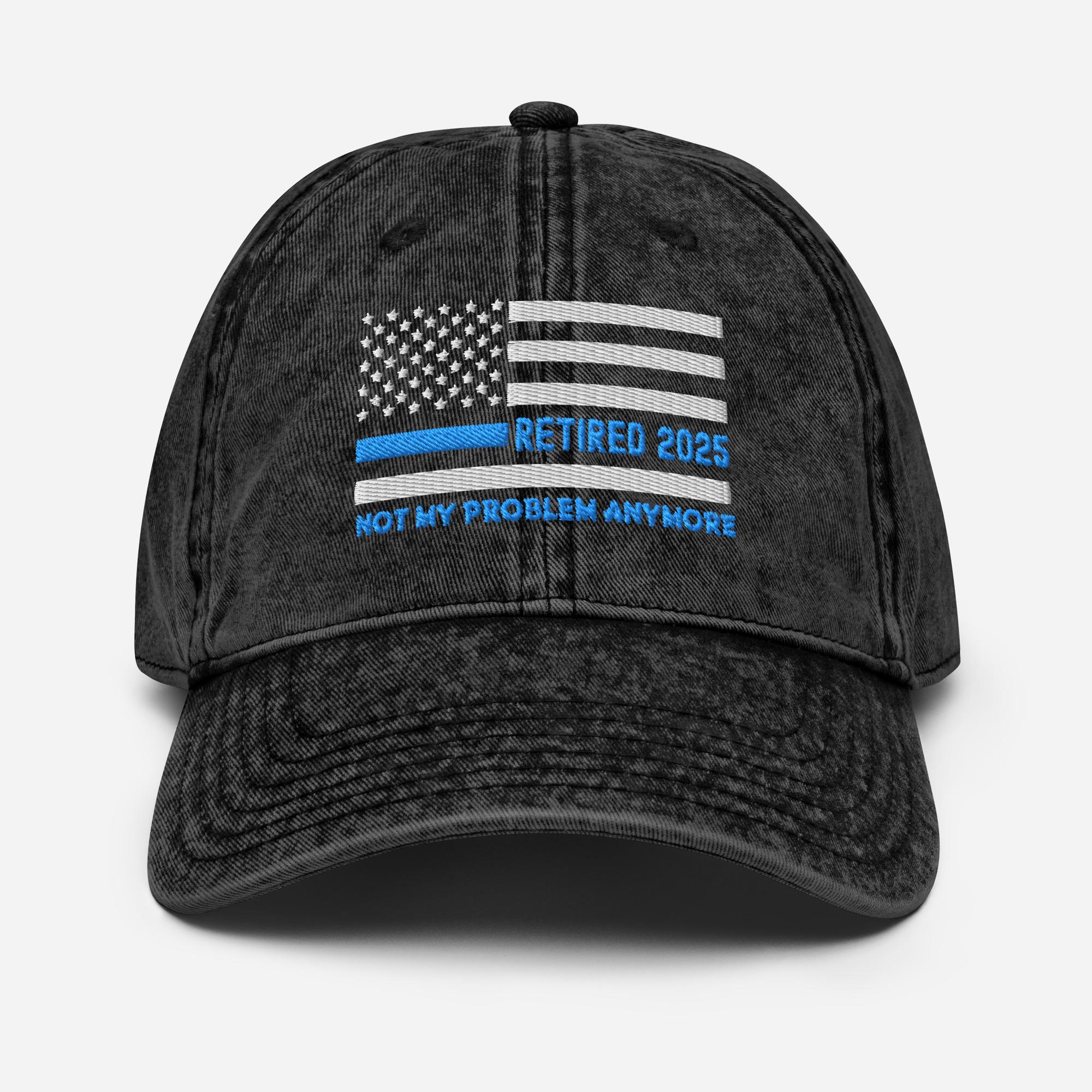 Retired Police Officer 2025 American Flag Hat