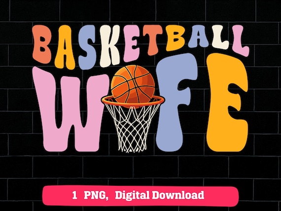 Basketball Wife Groovy PNG: Retro Pastel Design (Digital Download)