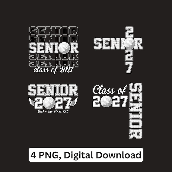 Senior Golf Class of 2027 PNG Graduation Athlete Sublimation Cricut Printable Digital Download