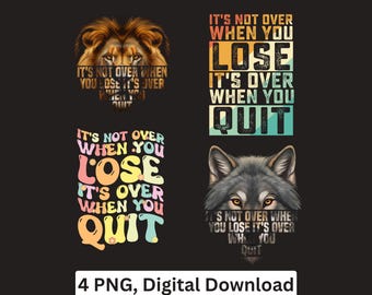 Motivation Quote PNG Never Quit Inspirational Sublimation Cricut Digital Download