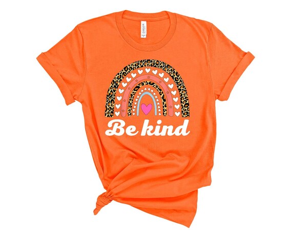Orange be kind rainbow shirt, orange Anti bullying shirt, Unity day t shirt for kids, be Kind t-shirt, orange rainbow shirt for teachers