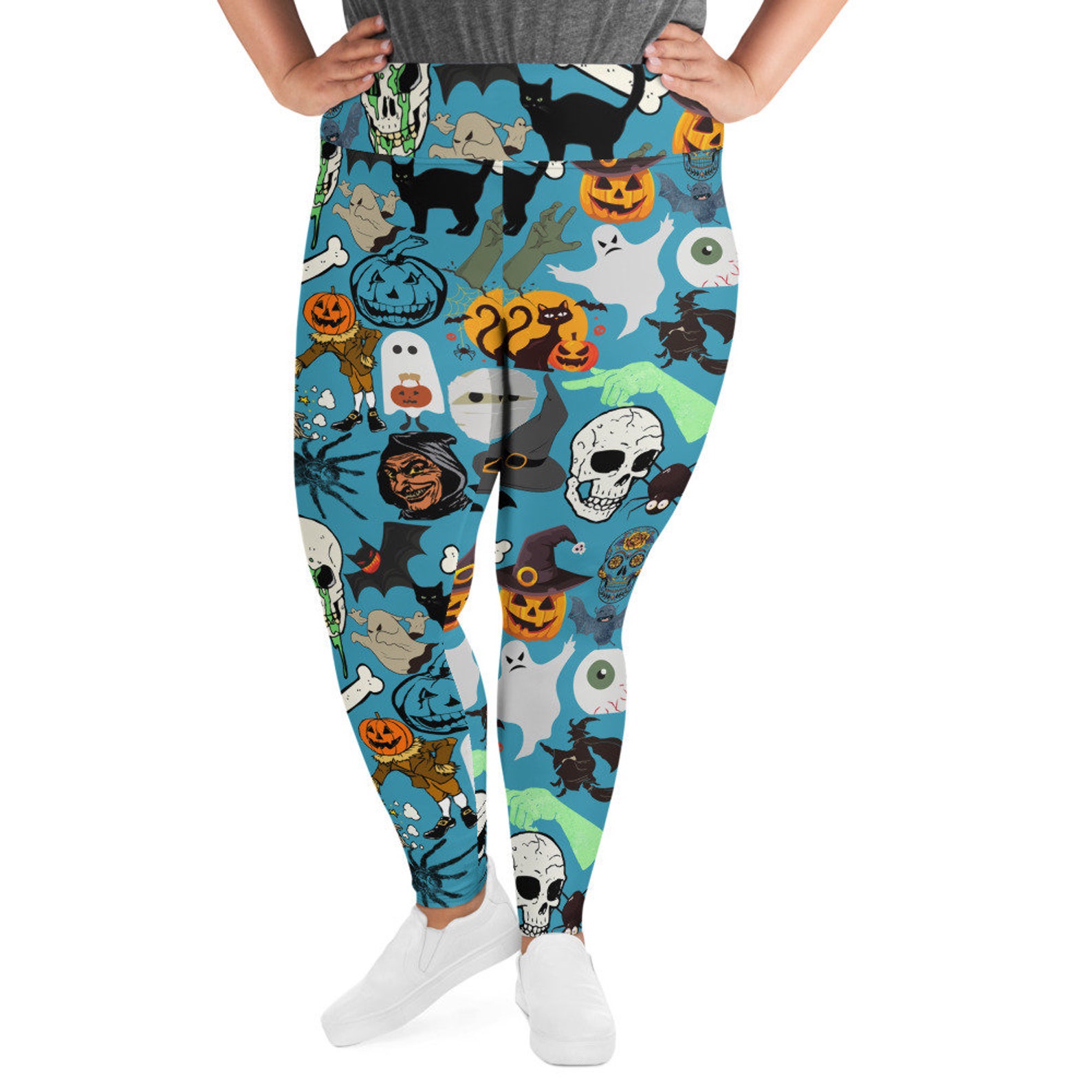 Halloween leggings women plus size / Halloween leggings plus Etsy