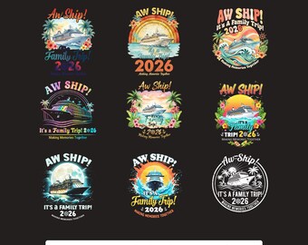 Family Cruise PNG 2026 Vacation Trip Reunion Sublimation Cricut Printable Digital Download