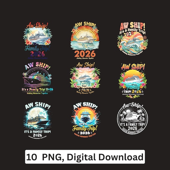 Family Cruise PNG 2026 Vacation Trip Reunion Sublimation Cricut Printable Digital Download