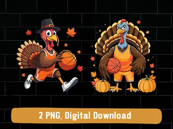 Turkey playing basketball png, fall basketball thanksgiving png bundle, turkey basketball png, basketball turkey fall png