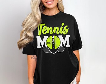 Personalized Tennis Mom Shirt, Custom Name and Number