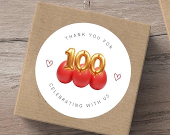 Red Egg & Ginger Thank You Sticker: Chinese 100 Days Celebration (Digital Download)