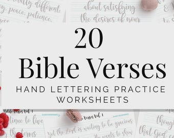Kursiv Bibel Vers Handschrift Übungsblätter (Digitaler Download)