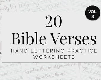 Bibel Vers Handlettering Übungsblätter (Digitaler Download)
