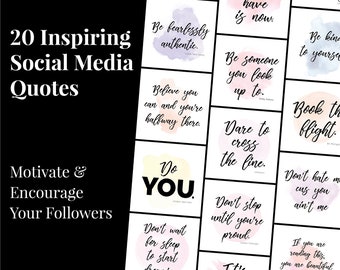 Inspirierende Zitate, Social Media Posts, Handbeschriftet (Digitaler Download)