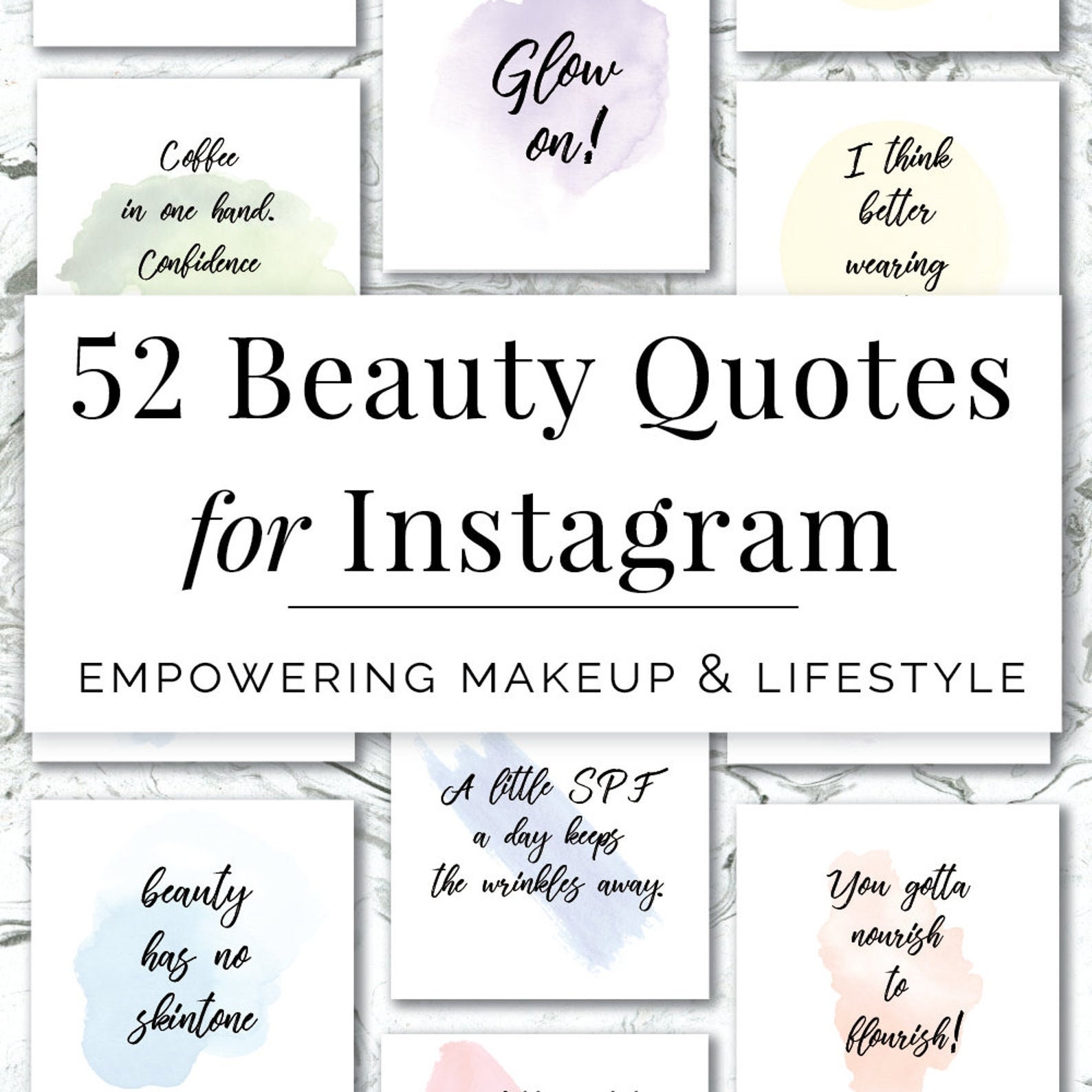 Beauty Quotes For Instagram 52 Beauty Quotes For Instagram Beauty Bloggers Beauty | Etsy Ireland