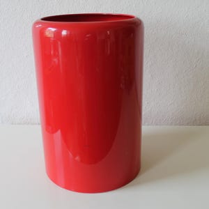 Schirmständer, Papierkorb, Giotto Stoppino, rot, vintage, 70-er-Jahre, Design, space age