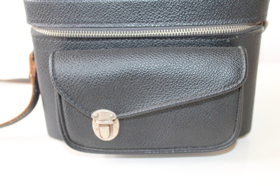 Camera bag, black, vintage, 60s, crossbody bag - image 2