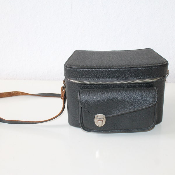 Kameratasche, schwarz, vintage, 60-er-jahre, Crossbodybag