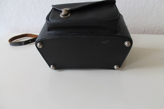 Camera bag, black, vintage, 60s, crossbody bag - image 6