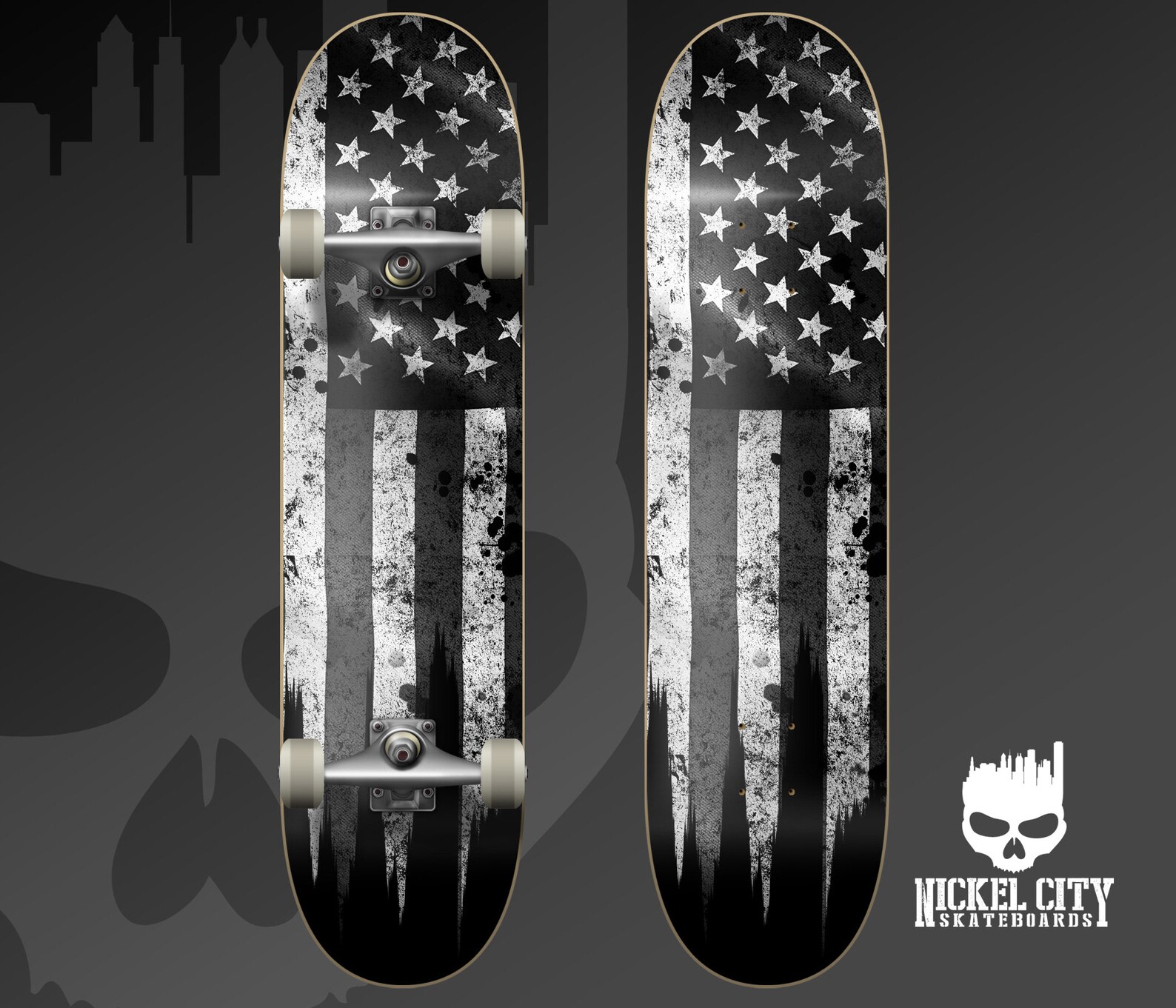 American Flag Skateboard Deck Flag Skateboard flag art | Etsy