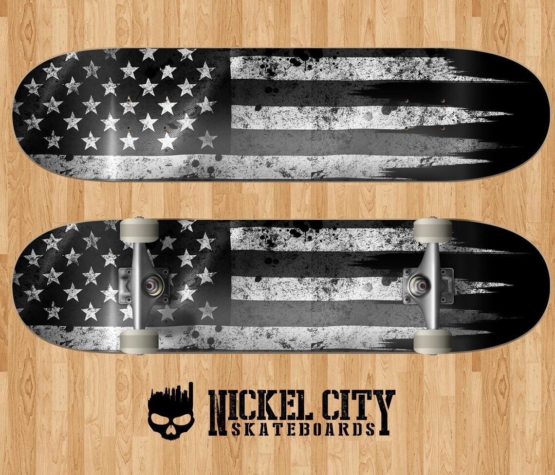 American Flag Skateboard Deck Flag Skateboard flag art | Etsy