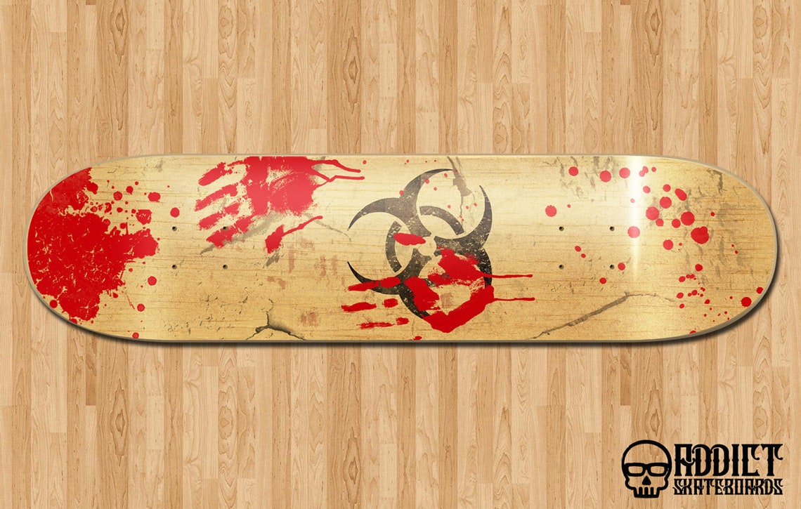 Zombie Skateboard Deck Skateboard art Display Skate Etsy