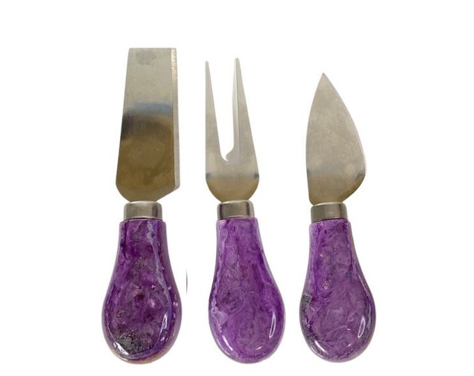 Handcrafted Resin Cheese Knife Set - Elegant Cheese Tools for Entertaining and Gifting