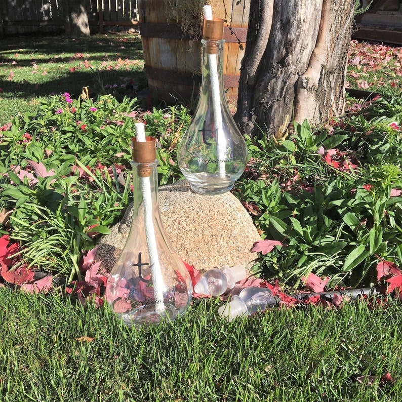 Unique Repurposed Set of 2 Tequila Outdoor/Indoor Tiki Torches Etsy