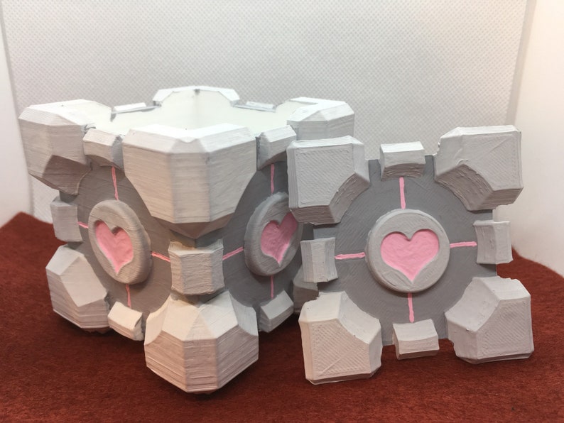 Companion Cube Box 3D print Etsy