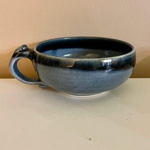 Blue and Black Soup Mug