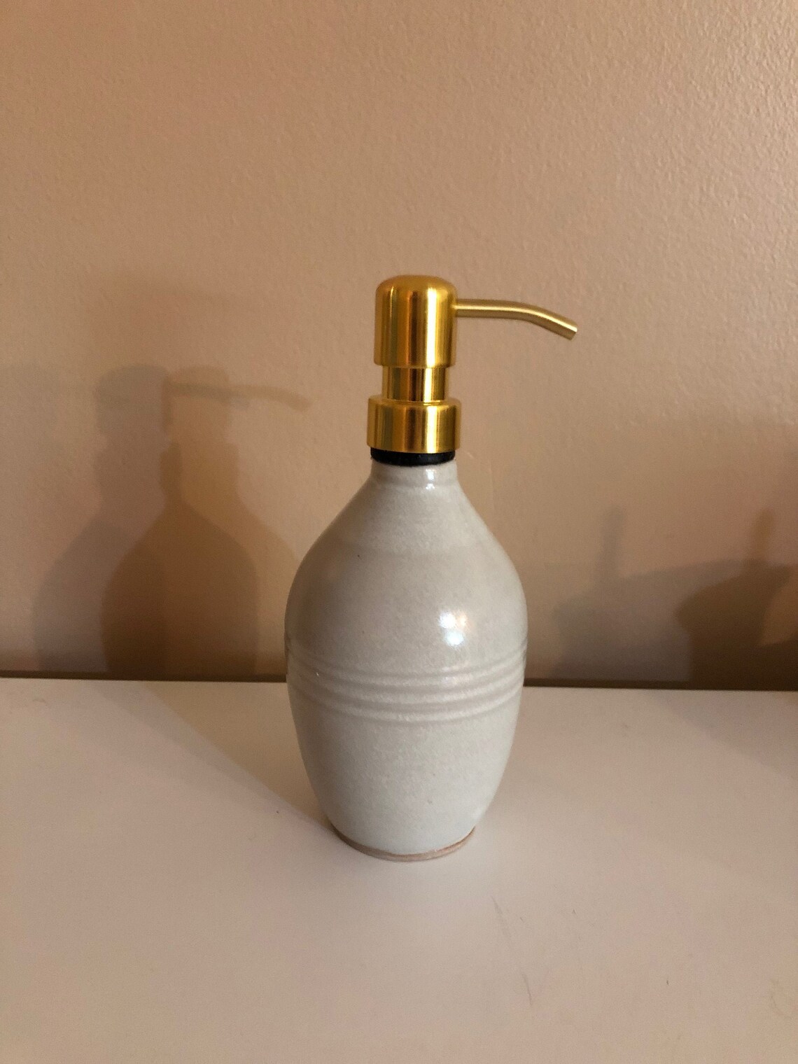 White Soap Dispenser Etsy