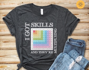 Math Teacher Shirt, I Got Skills and They&#39;re Multiplying, Math Professor, Math Tutor, Algebra Teacher, Teacher Appreciation, Hoodies