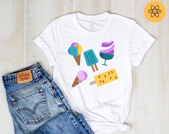 Chemise d’amour à la crème glacée / Chemise à la crème glacée / Fête à la crème glacée / Chemise d’été / Chemise Popsicle / Chemise dessert / Thème de la fête à la crème glacée