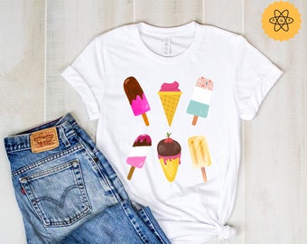 Chemise d’amour à la crème glacée / Chemise à la crème glacée / Fête à la crème glacée / Chemise d’été / Chemise Popsicle / Chemise dessert / Thème de la fête à la crème glacée