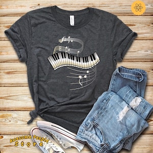 Keyboard Piano Shirt, Music Piano Man Women Unisex Shirt, Pianist Gift, Tank Top, Piano Lover Shirt, Play Piano Gift Idea