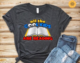 Reading Is Cool Shirt, Reading Cool Kids Shirt, Reading Shirt, Reading Teacher, Cool Kids Are Reading, Reading Teacher Gift, Manga larga