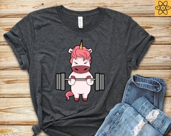 Einhorn Gym Shirt / Einhorn Gewichtheben / Gym Einhorn Shirt / Einhorn Geschenk / Einhorn Heben Einhorn Kunst / lustige Gym Shirt Einhorn