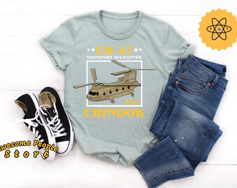 Camisa de avión Chinook, Camisa de piloto, Mecánico de aeronaves, Regalo de piloto, Camisa CH-47, Piloto, Avión, Copiloto piloto, Camisa CH-47, Chinook EE. UU.