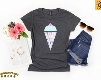 Chemise d’amour à la crème glacée / Chemise à la crème glacée / Fête à la crème glacée / Chemise d’été / Chemise Popsicle / Chemise dessert / Thème de la fête à la crème glacée