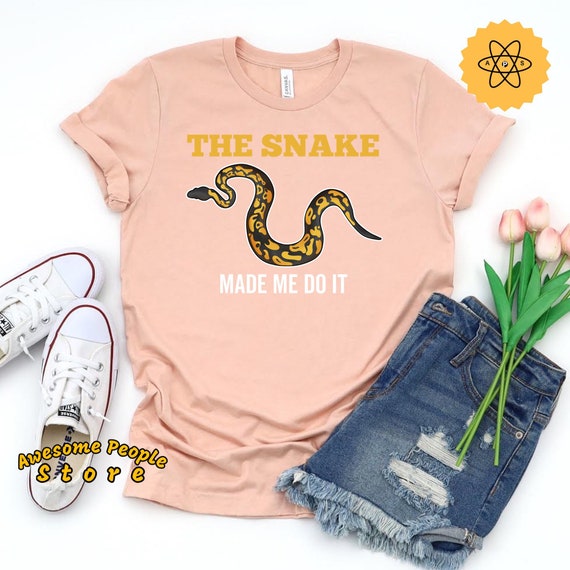 Snake Shirt, The Snake Made Me Do It, Snake Lover, Snake, Zookeeper, Safari Party Shirt, Snake T Shirt, Snake Art Shirt, Snake Art