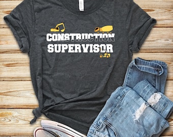 Bauaufsicht/Geschenk für Bauaufsicht/Shirt für den Bau/Geschenkbau/Shirt-Bau/Arbeitsgeschenk