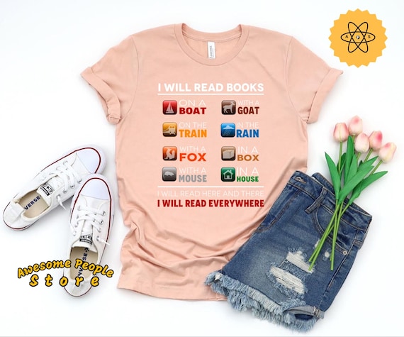 Reading Shirt, I Will Read Books On a Boat Shirt, SPED Teachers, Book Shirt, Read Shirts, Librarian Shirt, Reader Reading Gift, Unisex, Book
